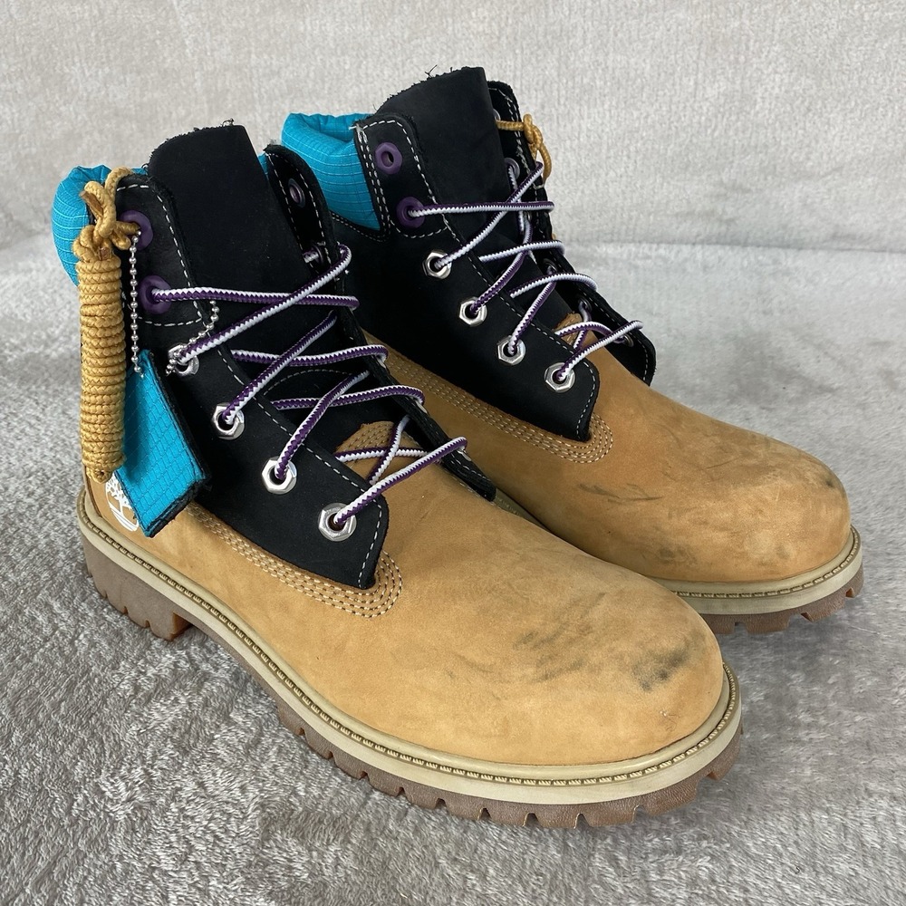 Timberland 6 inch Premium Kids Boots Size 5.5 Wheat Nubuck Waterproof NEW
